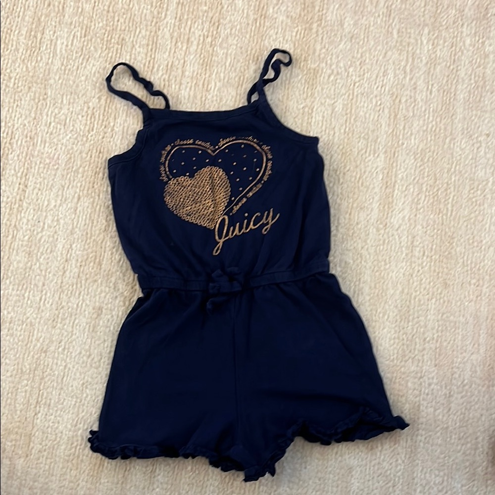 Juicy Couture Blue Jumpsuit with Ruffled Edge
